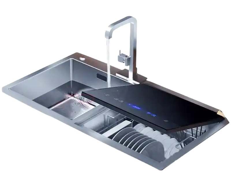 Ultrasonic Dishwasher Sink Integrated - غسالة أطباق مدمجة مع حوض المطبخ،