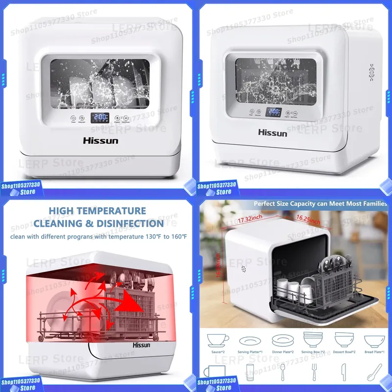 Countertop Dishwasher Mini Compact - غسالة أطباق صغيرة محمولة أوتوماتيكية للمطبخ
