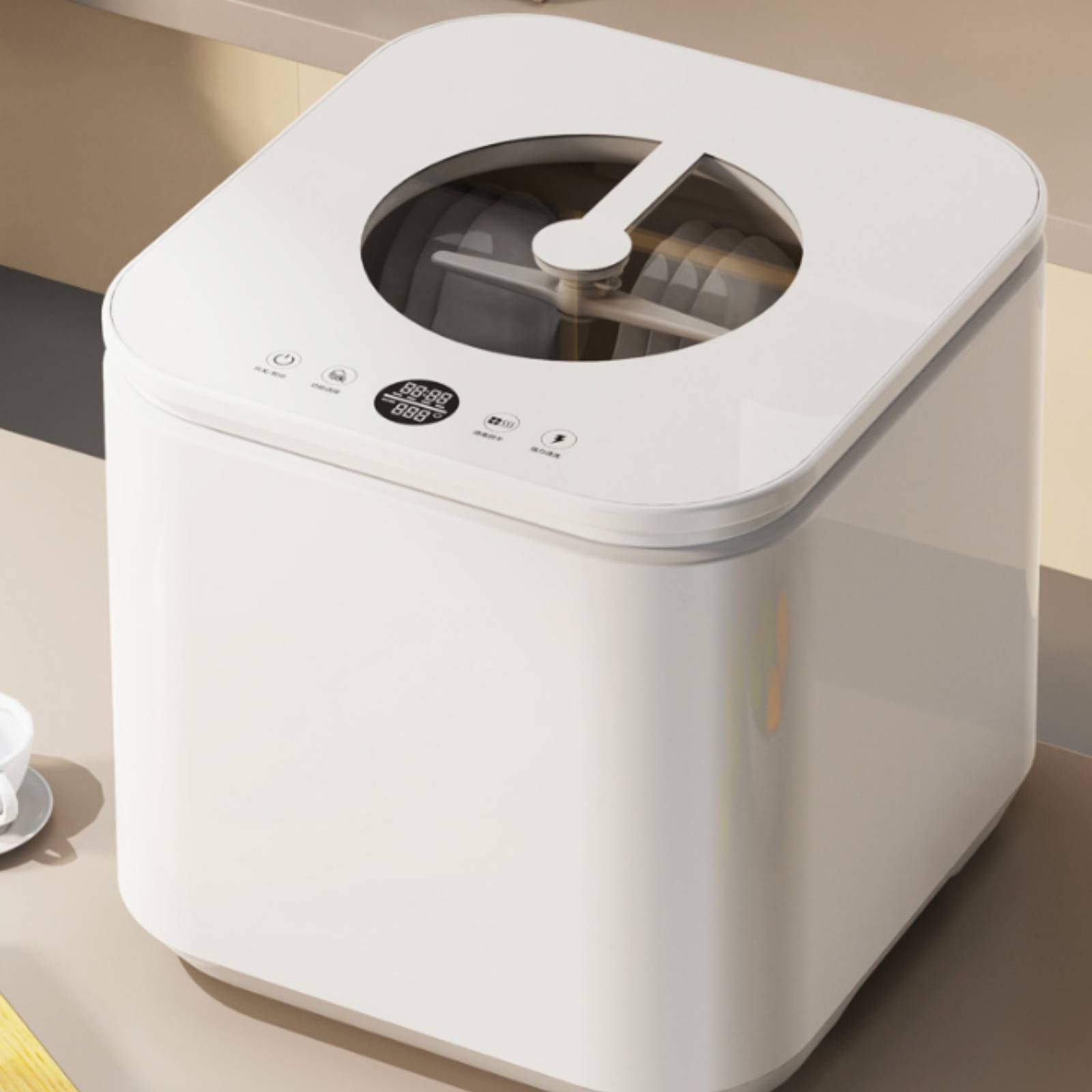 Portable Dishwasher With Water Tank - غسالة أطباق بفتحة علوية مع نافذة