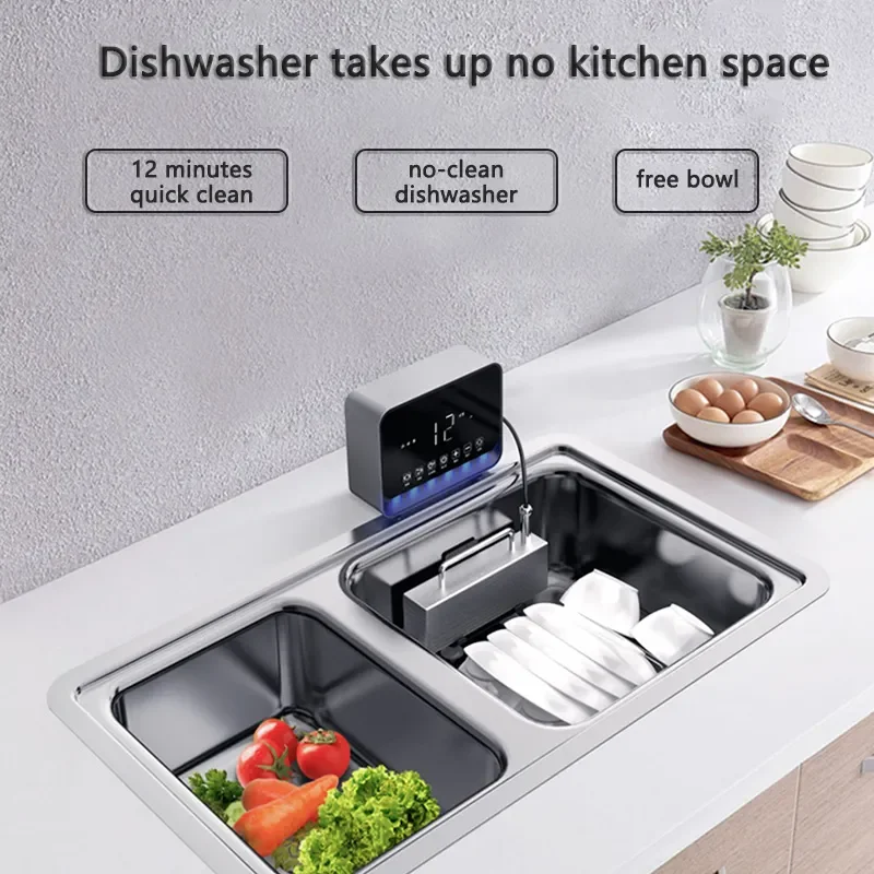 خزان مياه منزلي محمول بالموجات - مراجعة Portable Dishwasher With Water Tank وسعره