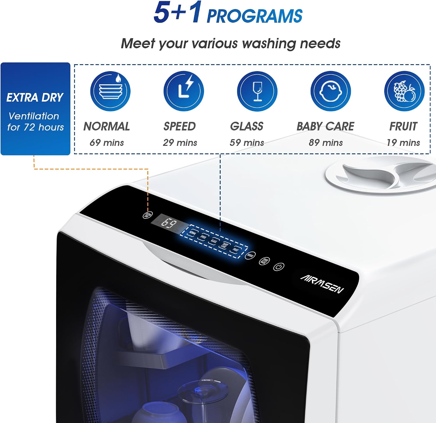 غسالة أطباق محمولة للطاولة لا  - مراجعة Portable Dishwasher With Water Tank وسعره
