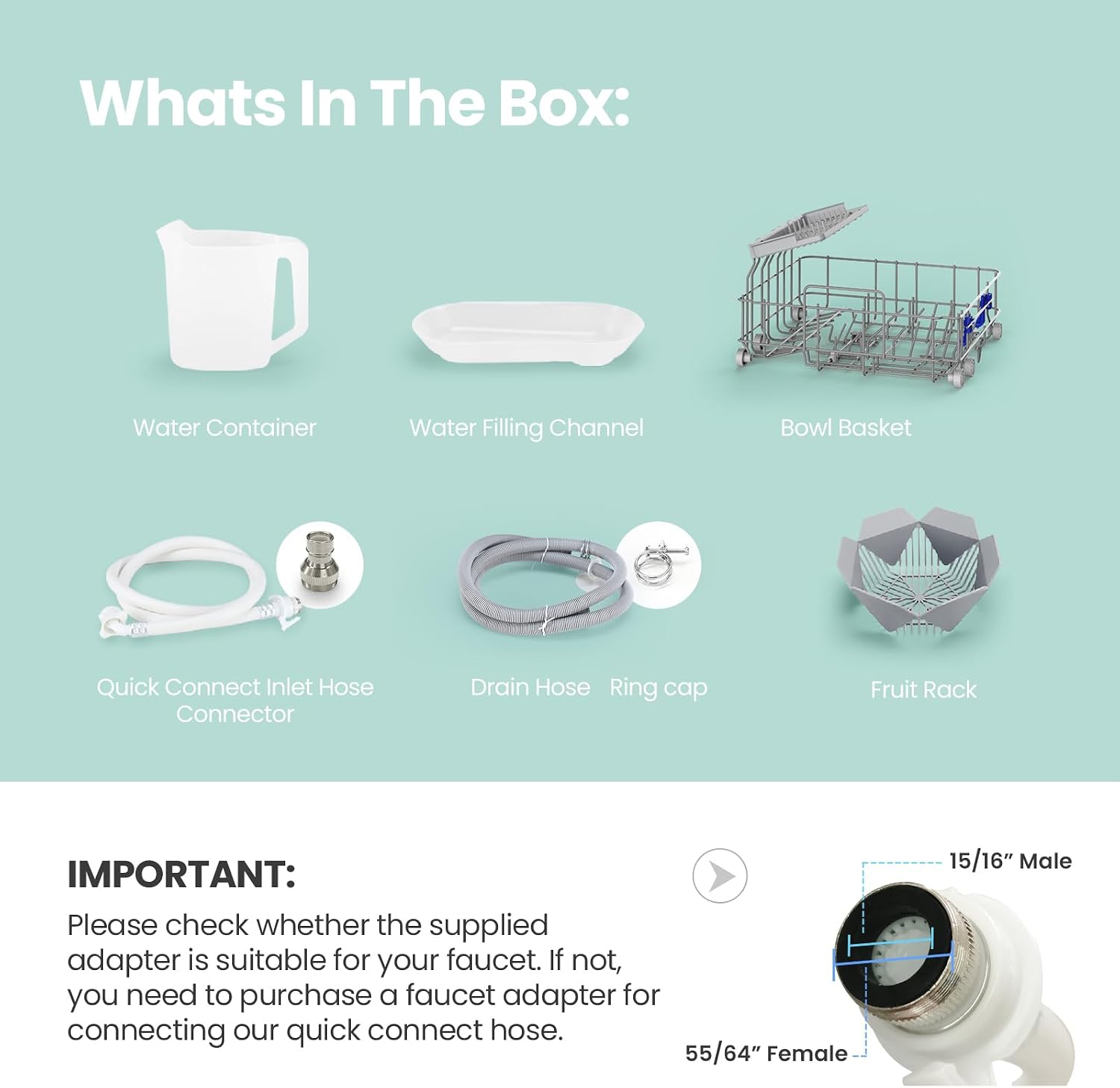 غسالة أطباق محمولة توضع على سط - مراجعة Portable Dishwasher With Water Tank وسعره