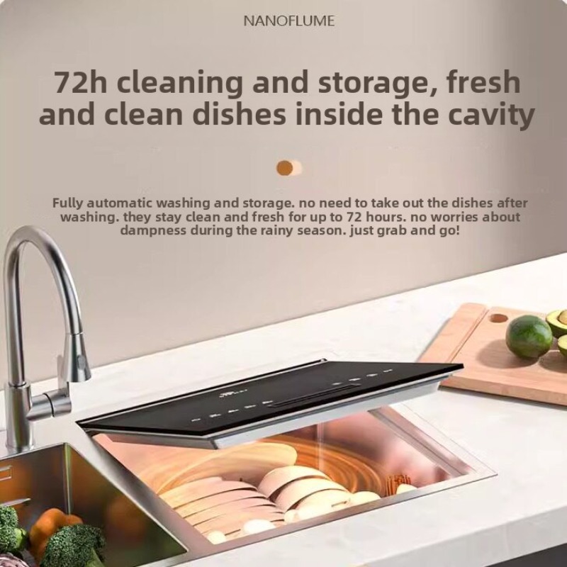 غسالة أطباق مدمجة مع خزانة تعق - مراجعة Ultrasonic Dishwasher Sink Integrated وسعره