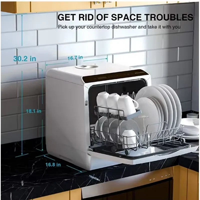 غسالة أطباق صغيرة محمولة GN093 - مراجعة Small Dishwasher For Apartment وسعره