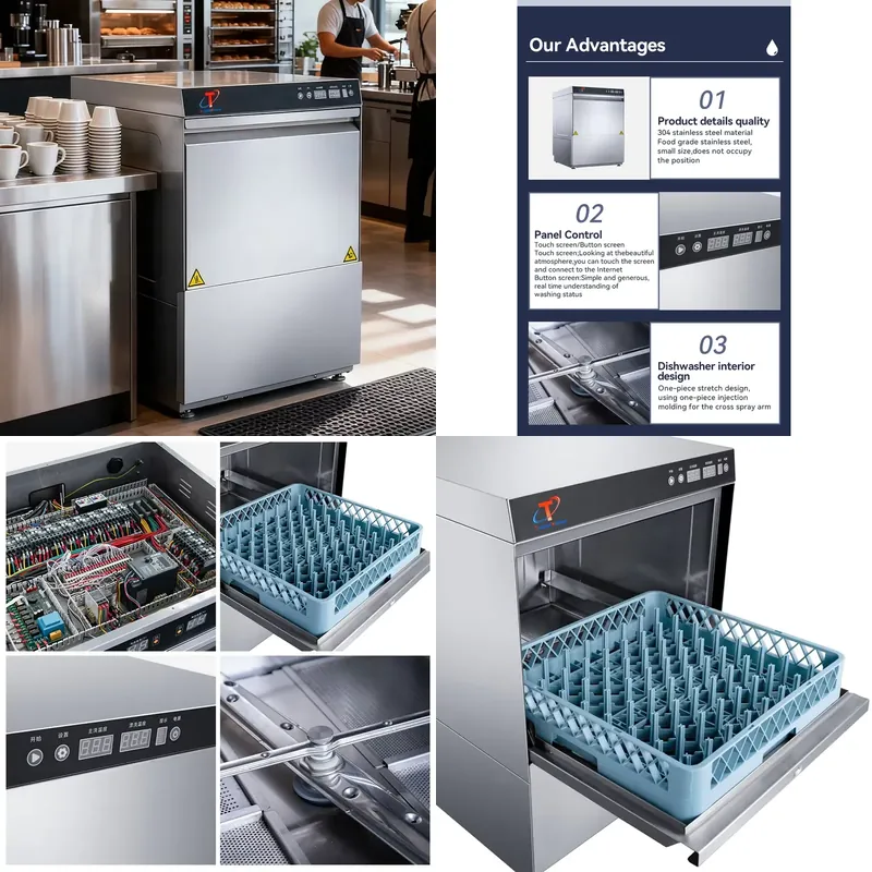 غسالة أطباق تجارية تحت الطاولة - مراجعة Glass Washer Machine Bar Commercial وسعره