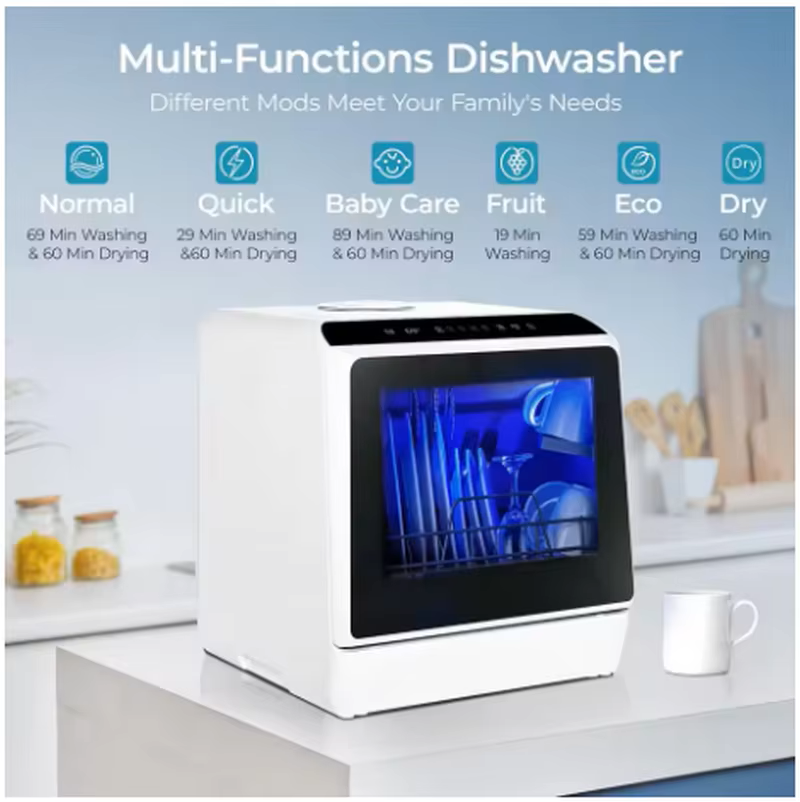 غسالة أطباق صغيرة محمولة للطاو - مراجعة Portable Dishwasher With Water Tank وسعره