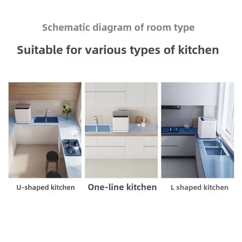 غسالة أطباق ذكية صغيرة أوتومات - مراجعة Countertop Dishwasher Mini Compact وسعره