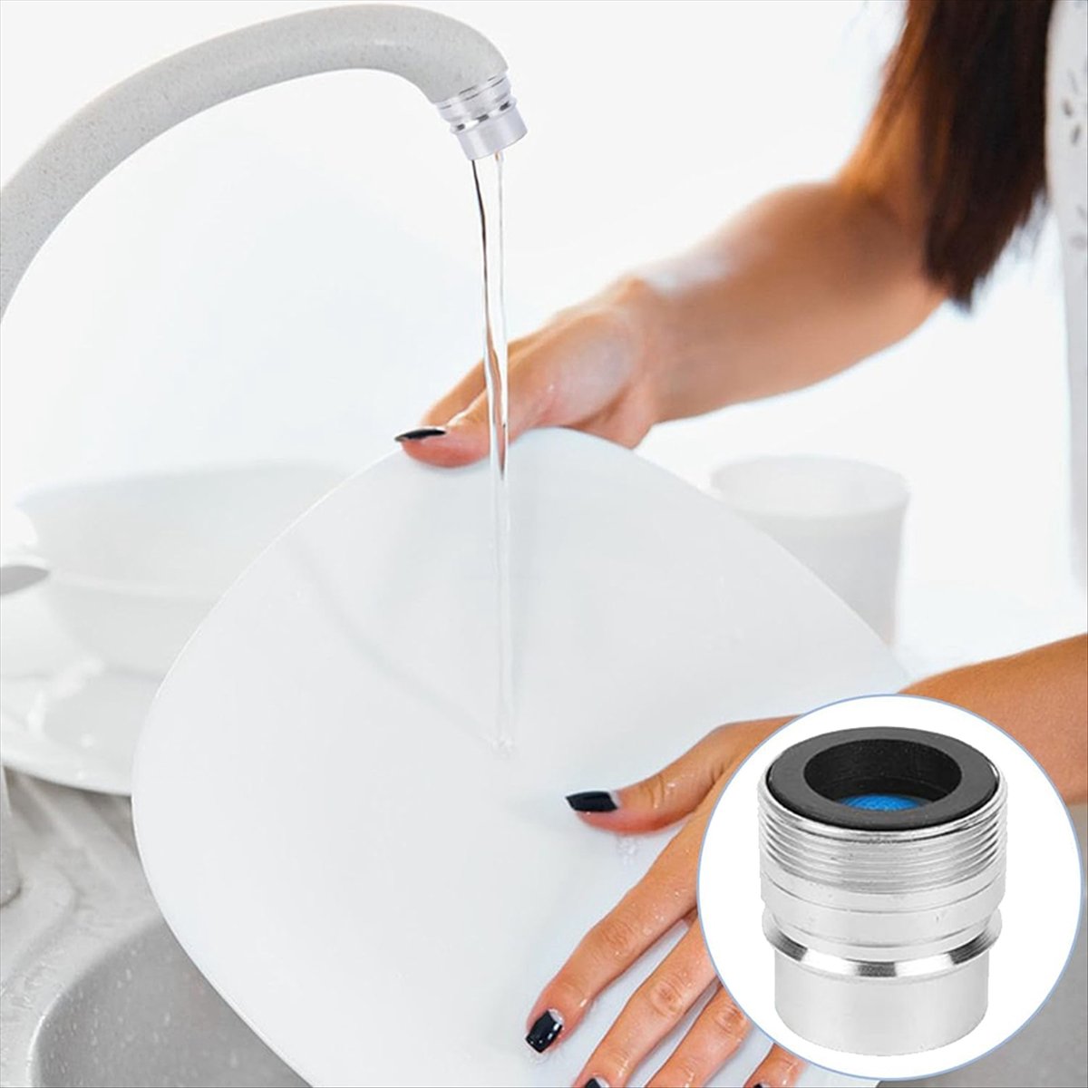 【frki】 محول صنبور غسالة الأطبا - مراجعة Portable Dishwasher Faucet Adapter وسعره