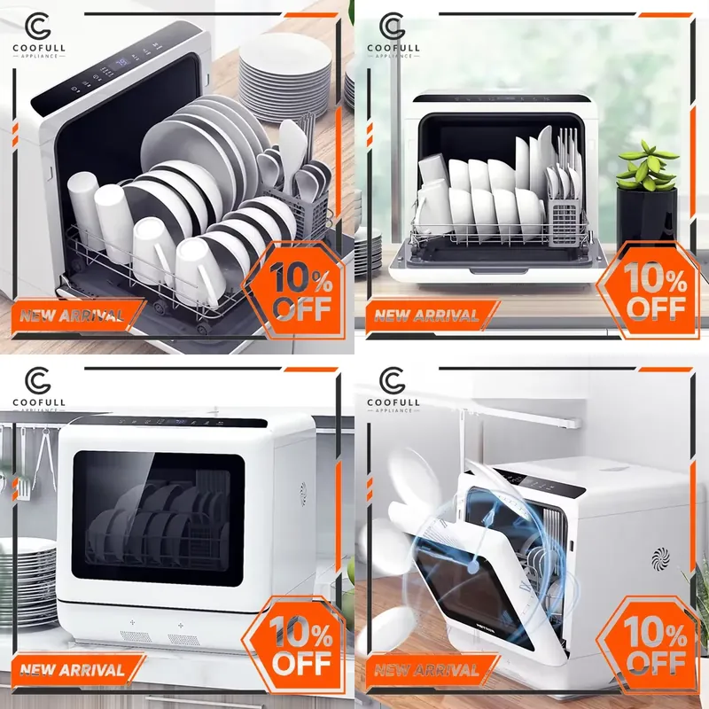 غسالة أطباق صغيرة محمولة أوتوم - مراجعة Countertop Dishwasher Mini Compact وسعره