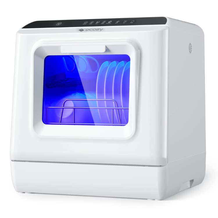 غسالة أطباق محمولة صغيرة من إي - مراجعة Portable Dishwasher With Water Tank وسعره