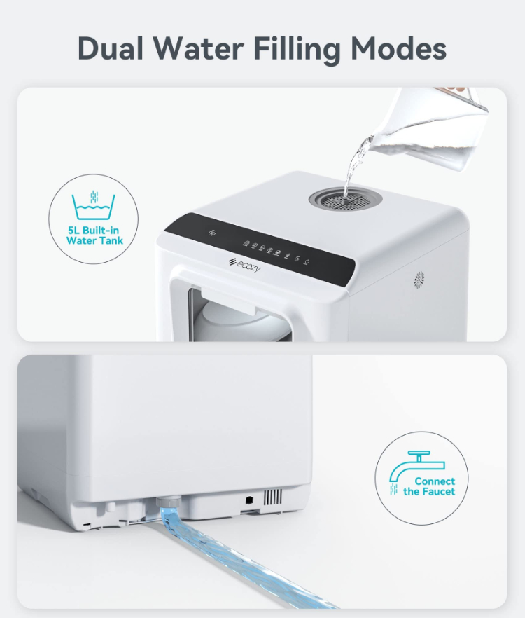 غسالة أطباق محمولة صغيرة من إي - مراجعة Portable Dishwasher With Water Tank وسعره