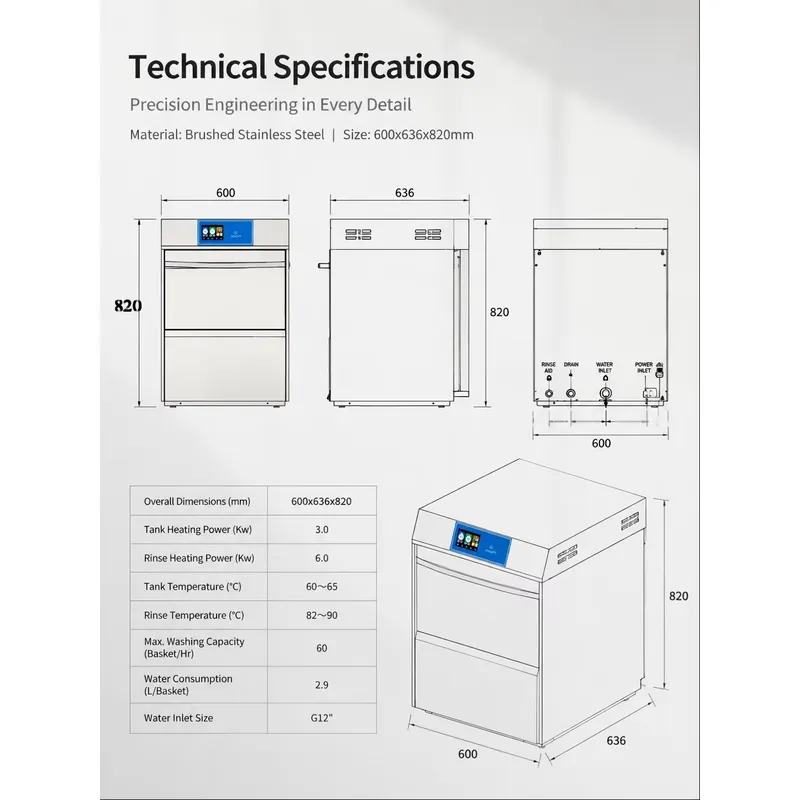 أفضل غسالة أطباق تجارية صغيرة  - مراجعة Commercial Undercounter Dishwasher وسعره
