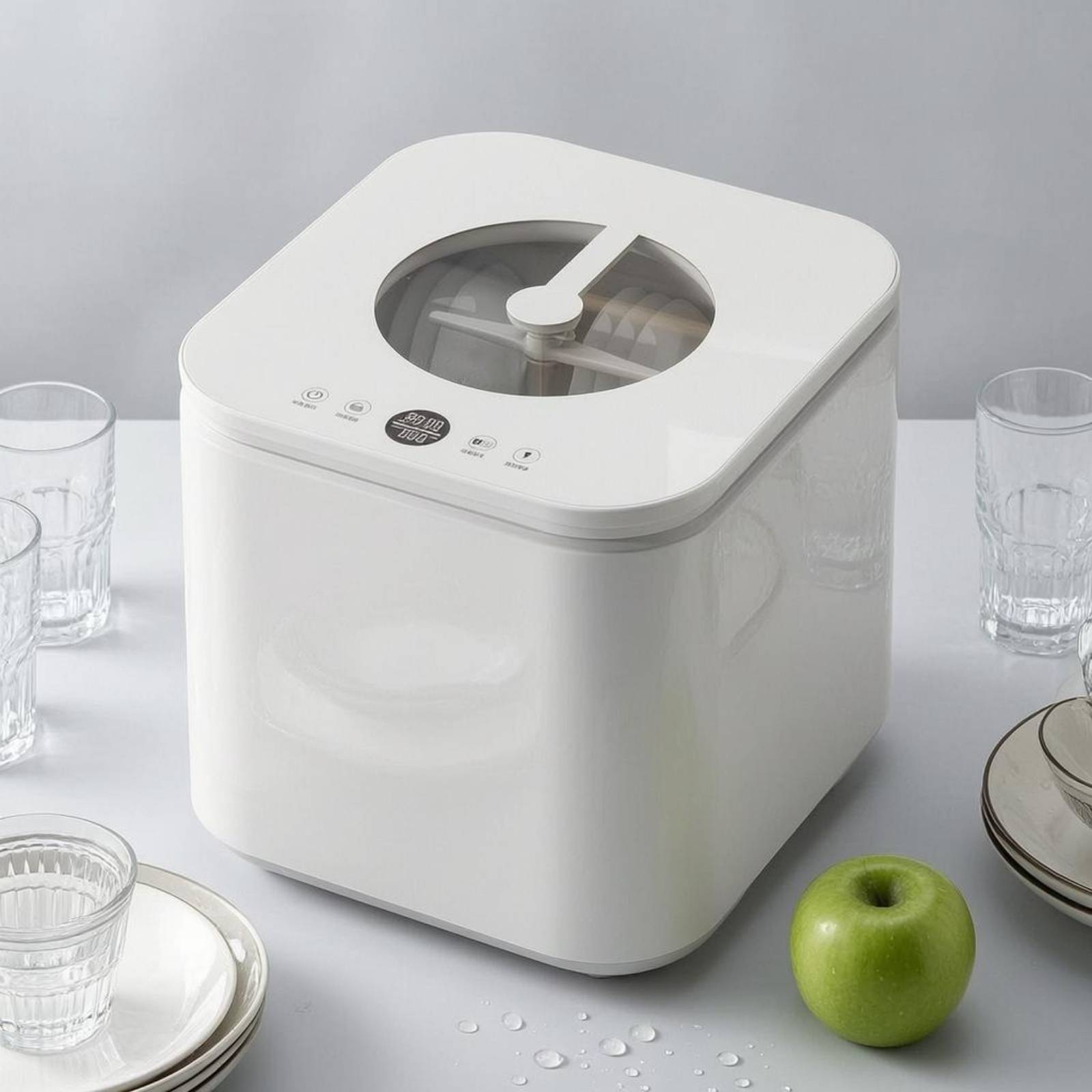 غسالة أطباق بفتحة علوية مع ناف - مراجعة Portable Dishwasher With Water Tank وسعره
