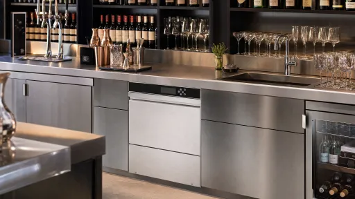 غسالة أطباق زجاجية مدمجة تحت ا - مراجعة Commercial Undercounter Dishwasher وسعره