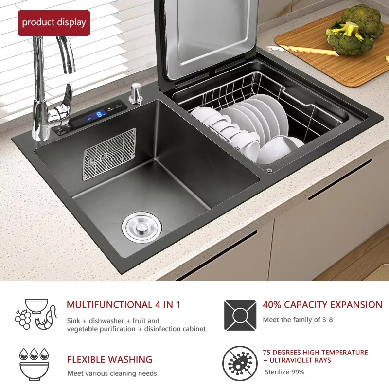 حوض غسالة أطباق مدمج، 8 مجموعا - مراجعة Ultrasonic Dishwasher Sink Integrated وسعره